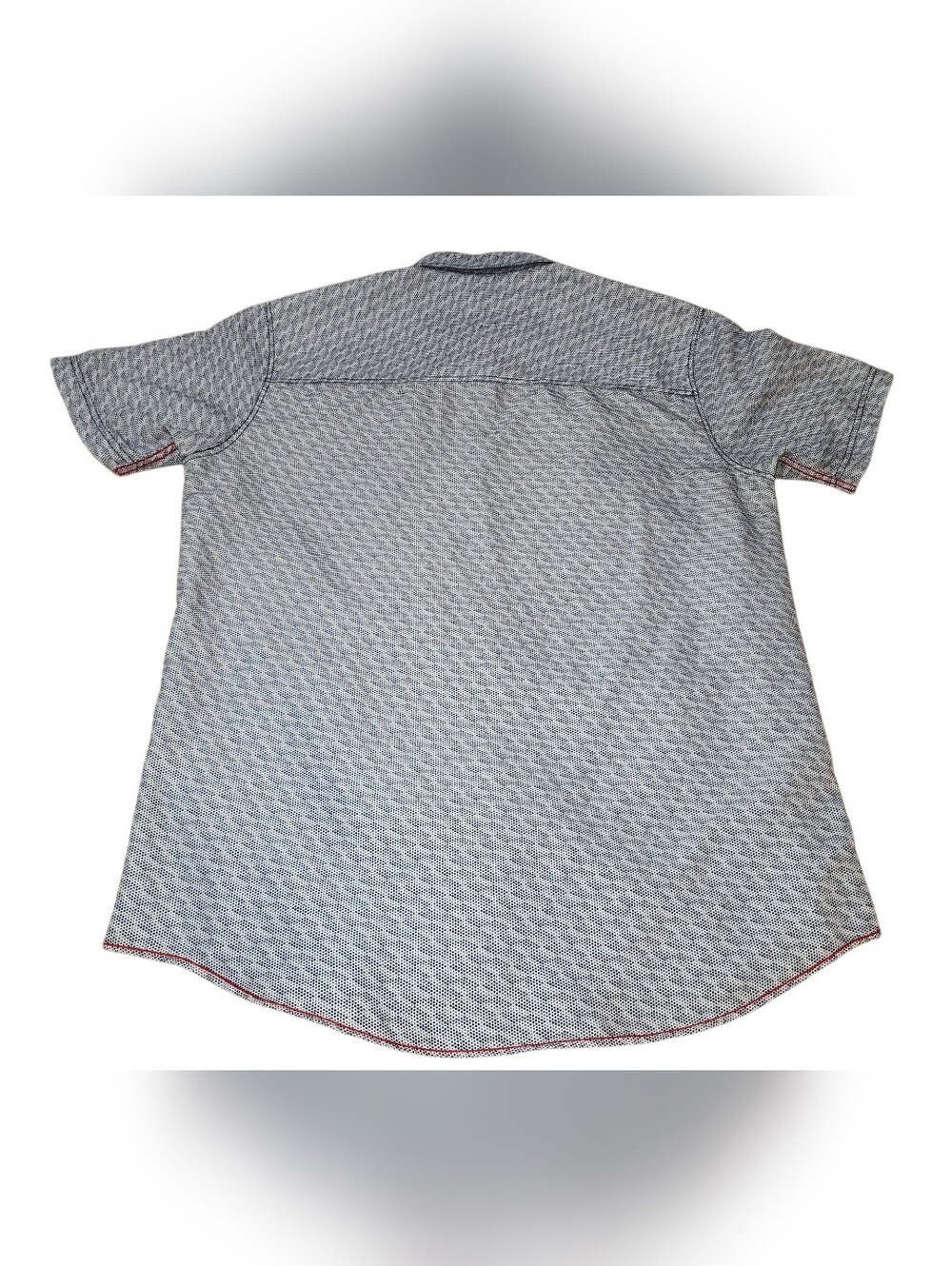 Karbur Blue & White Short-Sleeve Casual Button-Down Shirt Sz Med - Picture 15 of 16